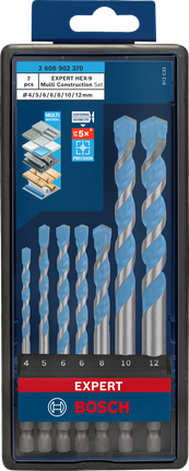 Bosch EXPERT HEX-9 多功能建筑钻头套装 7 件。.